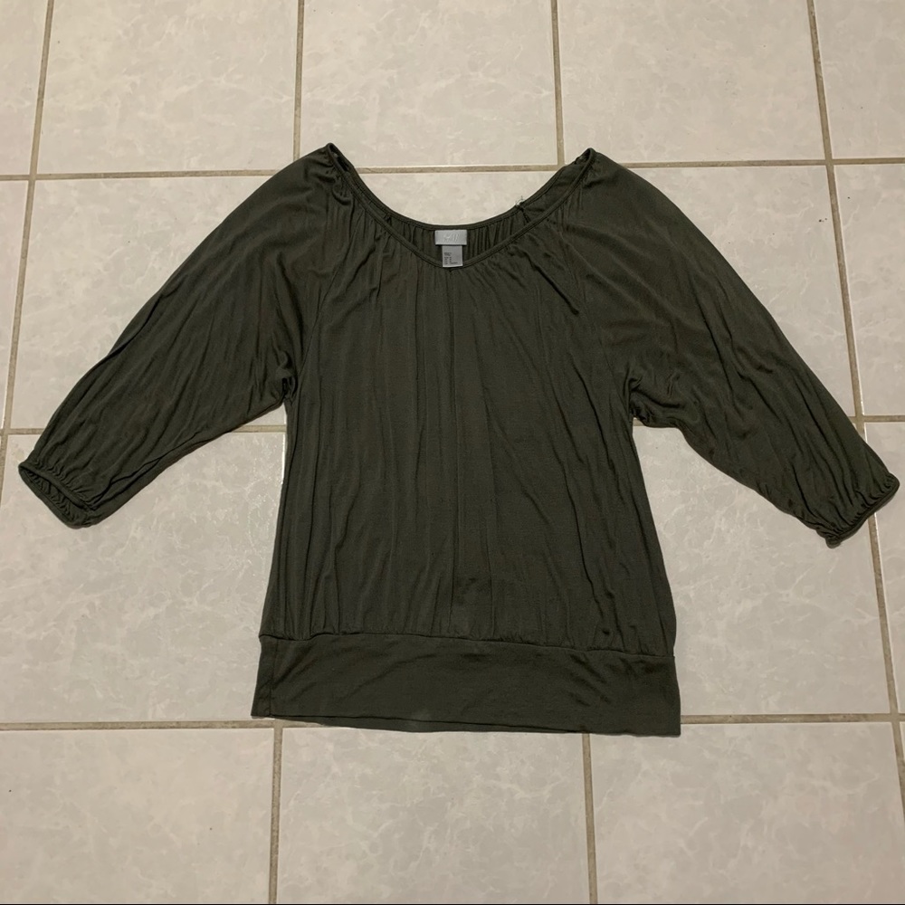 H&M | Olive Green Blouse